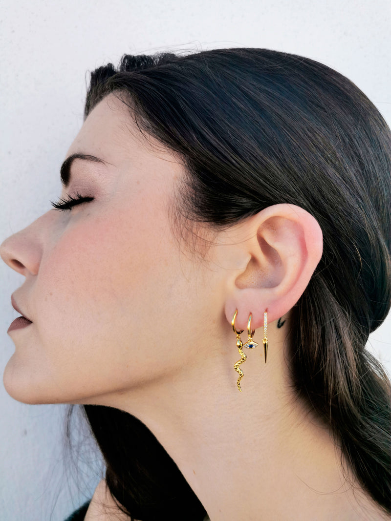 Pendientes Vibora de Oro 18K - DiversoWomen