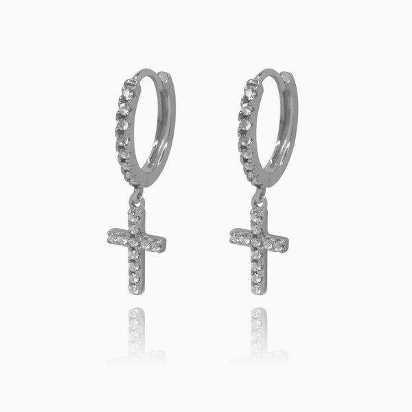 Pendientes Croce Plata - DiversoWomen